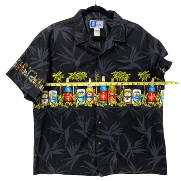 RJC Ltd. Men's Hawaiian Shirt, Sz XL, Beer Palm Trees, Short Sleeves Button Up - Picture 5 of 8